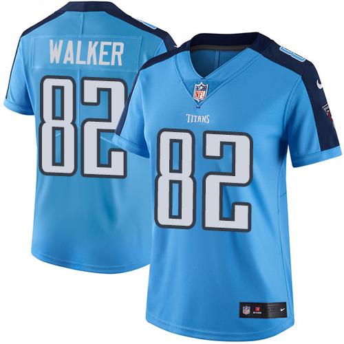 2019 Women Tennessee Titans 82 Walker light blue Nike Vapor Untouchable Limited NFL Jersey